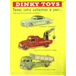 PLAQUE DINKY TOYS